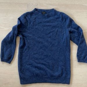 Pure cashmere talbots 3/4 sleeve blue sweater